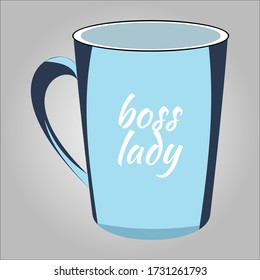 Beautiful glass illustration for female boss