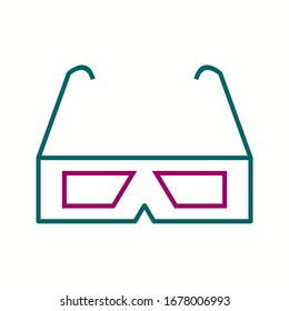 Beautiful Glasses Line Vector Icon