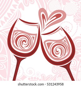 Beautiful glasses. Vector illustration.