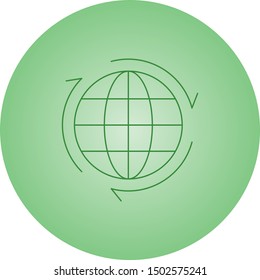 Beautiful Globe  line Vector icon