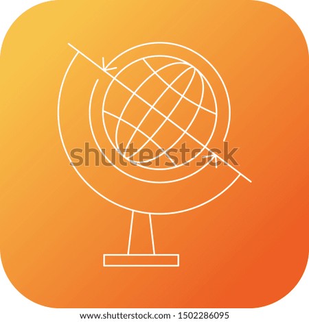 Beautiful globe Line Vector Icon