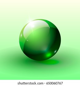 Beautiful glossy ball. A three-dimensional sphere for design. Vector illustration