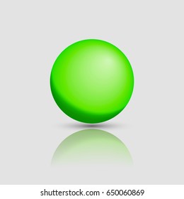 Beautiful glossy ball. A three-dimensional sphere for design. Vector illustration
