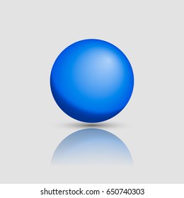 Beautiful glossy ball. A three-dimensional sphere for design. Vector illustration