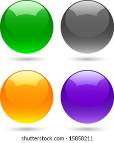 Beautiful glossy balls. Vector illustration.