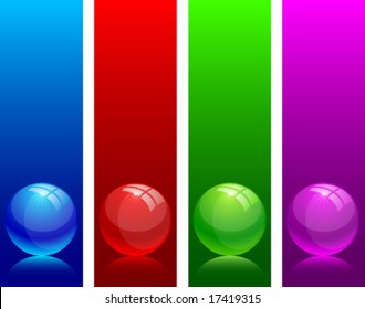 Beautiful glossy balls. Vector illustration.
