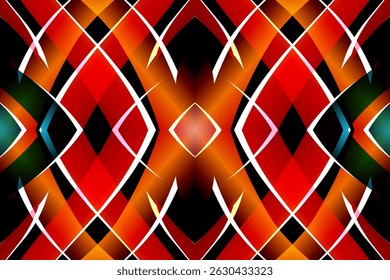Bonito brilho cor caleidoscópio gradiente flor linha arte padrão papel de parede do tradicional abstrato indonésio batik étnico dayak ornamento para anúncios comerciais	