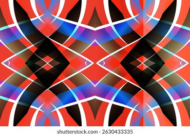 Bonito brilho cor caleidoscópio gradiente flor linha arte padrão papel de parede do tradicional abstrato indonésio batik étnico dayak ornamento para anúncios comerciais	