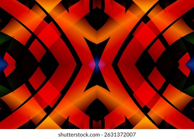 Hermoso color brillante caleidoscopio gradiente de la línea de flores patrón de arte Fondo de pantalla de batik abstracto tradicional indonesio étnico adorno dayak para anuncios comerciales