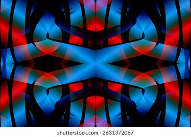 Hermoso color brillante caleidoscopio gradiente de la línea de flores patrón de arte Fondo de pantalla de batik abstracto tradicional indonesio étnico adorno dayak para anuncios comerciales