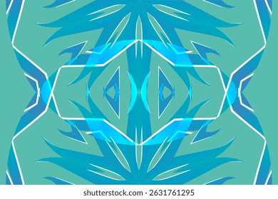 Beautiful glow colour caleidoscope gradient flower line art pattern wallpaper of indonesian traditional abstract batik ethnic dayak ornament for commercial ads	