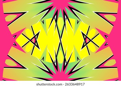 Beautiful glow colour gradient flower line art pattern wallpaper of indonesian traditional abstract batik ethnic dayak ornament for commercial ads	