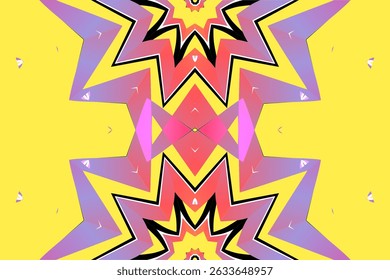 Beautiful glow colour gradient flower line art pattern wallpaper of indonesian traditional abstract batik ethnic dayak ornament for commercial ads	