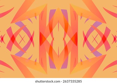 Beautiful glow colour gradient flower line art pattern wallpaper of indonesian traditional abstract batik ethnic dayak ornament for commercial ads	