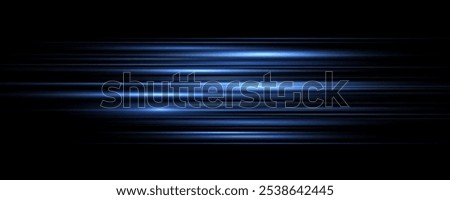 Beautiful glow light flare and spark. Red blue special effect, speed police line. Magic of moving fast lines. Laser beams, horizontal light rays. Particle motion effect. Vector illustration.