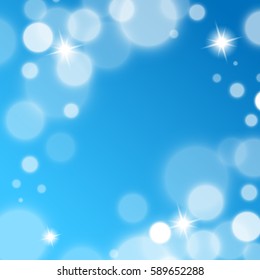 Beautiful glowing background with rays and stars. Vector illustration.