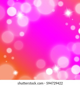 Beautiful glowing background with rays and stars. Vector illustration.