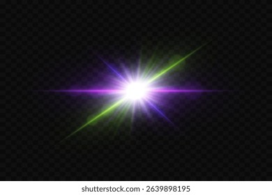 Beautiful glowing explosion with bright flash, magical star effect.