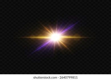 Beautiful glowing explosion with bright flash, magical star effect.