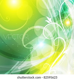 beautiful glowing floral style background design