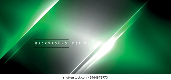 Beautiful glowing green lines against a dark background create a striking visual contrast