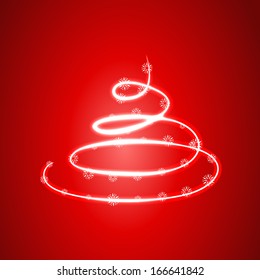 beautiful glowing merry christmas creative tree design