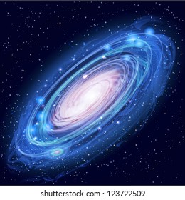 Beautiful Glowing Vector Andromeda Galaxy