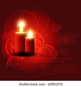 beautiful glowing vector candle background