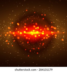 Beautiful Glowing Vector Galaxy abstract