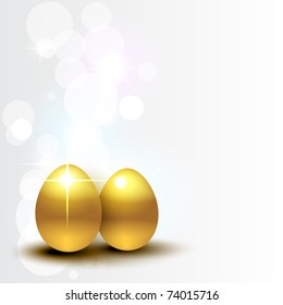 beautiful glowing vector golden egg