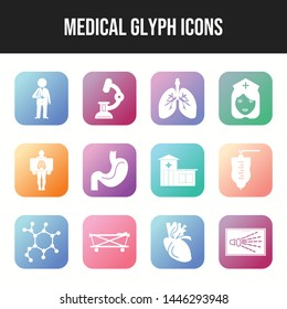 Beautiful Glyph Gradient two color BG icon set