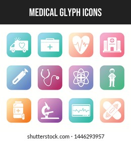 Beautiful Glyph Gradient two color BG icon set