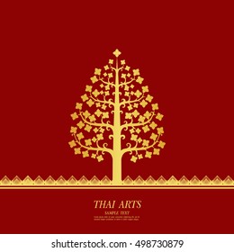 Beautiful gold Buddha tree  background.