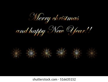 Beautiful gold Christmas illustration