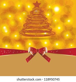 beautiful gold christmas tree with star