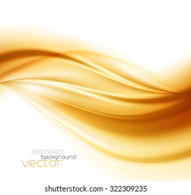 Beautiful Gold Satin. Drapery Background. Vector Illustration