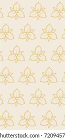 Beautiful Gold Seamless Pattern Stock Vector With Trillium Flowers