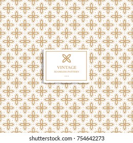 Beautiful gold seamless pattern. Vintage. Great for fabric and textile, wallpaper, packaging or any desired idea.