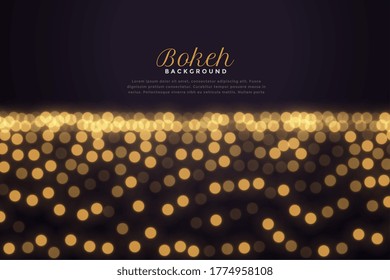 bonito diseño de fondo de efecto de luz bokeh dorado