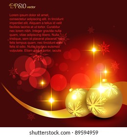 beautiful golden christmas ball vector design