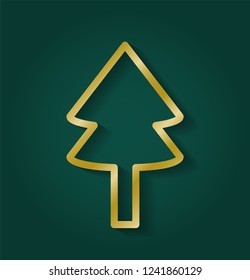 Beautiful Golden Christmas Tree