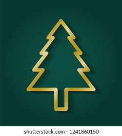 Beautiful Golden Christmas Tree