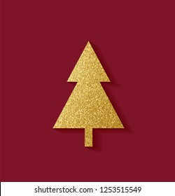 Beautiful Golden Christmas Tree