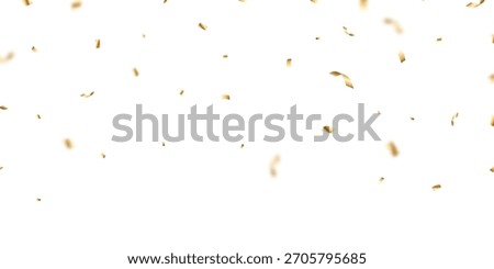 Beautiful golden confetti pattern background, zigzag down for celebration. Vector illustration of festive decoration.