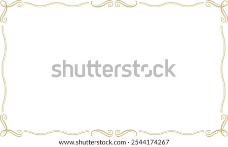 Beautiful golden decorative frame material