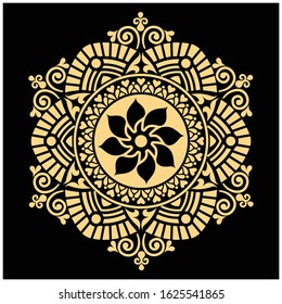 Beautiful golden decorative vector frame for invitation card and wallpaper design.   