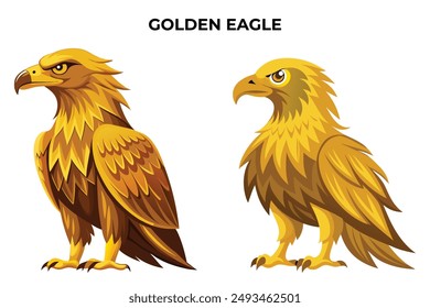 Beautiful Golden Eagle on white background vector illustration