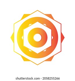 Beautiful golden flower design illustration