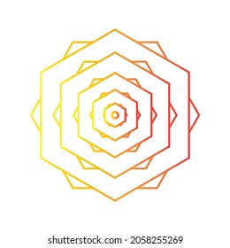 Beautiful golden flower design illustration
