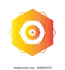 Beautiful golden flower design illustration